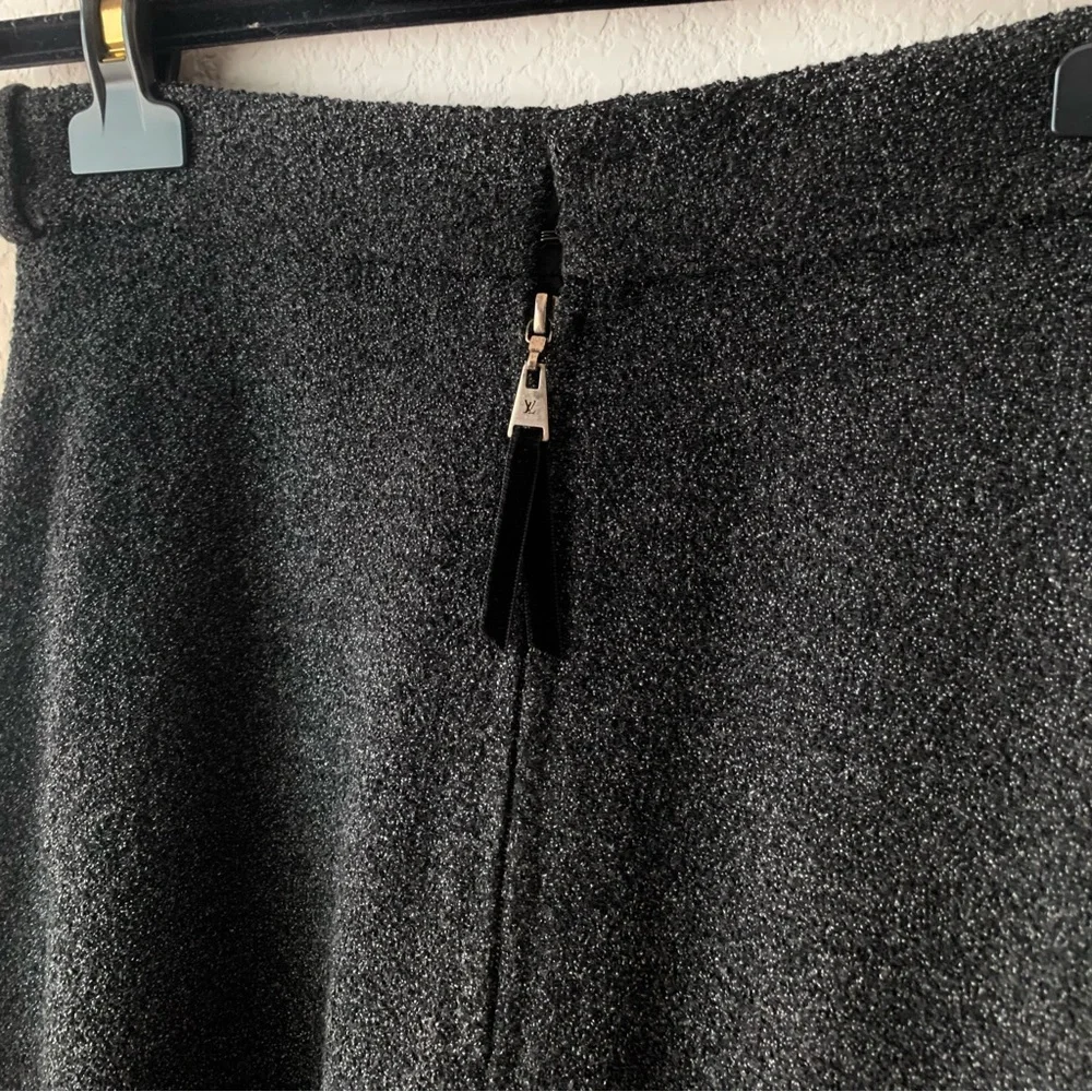 Louis Vuitton wool blend knit flare skirt
